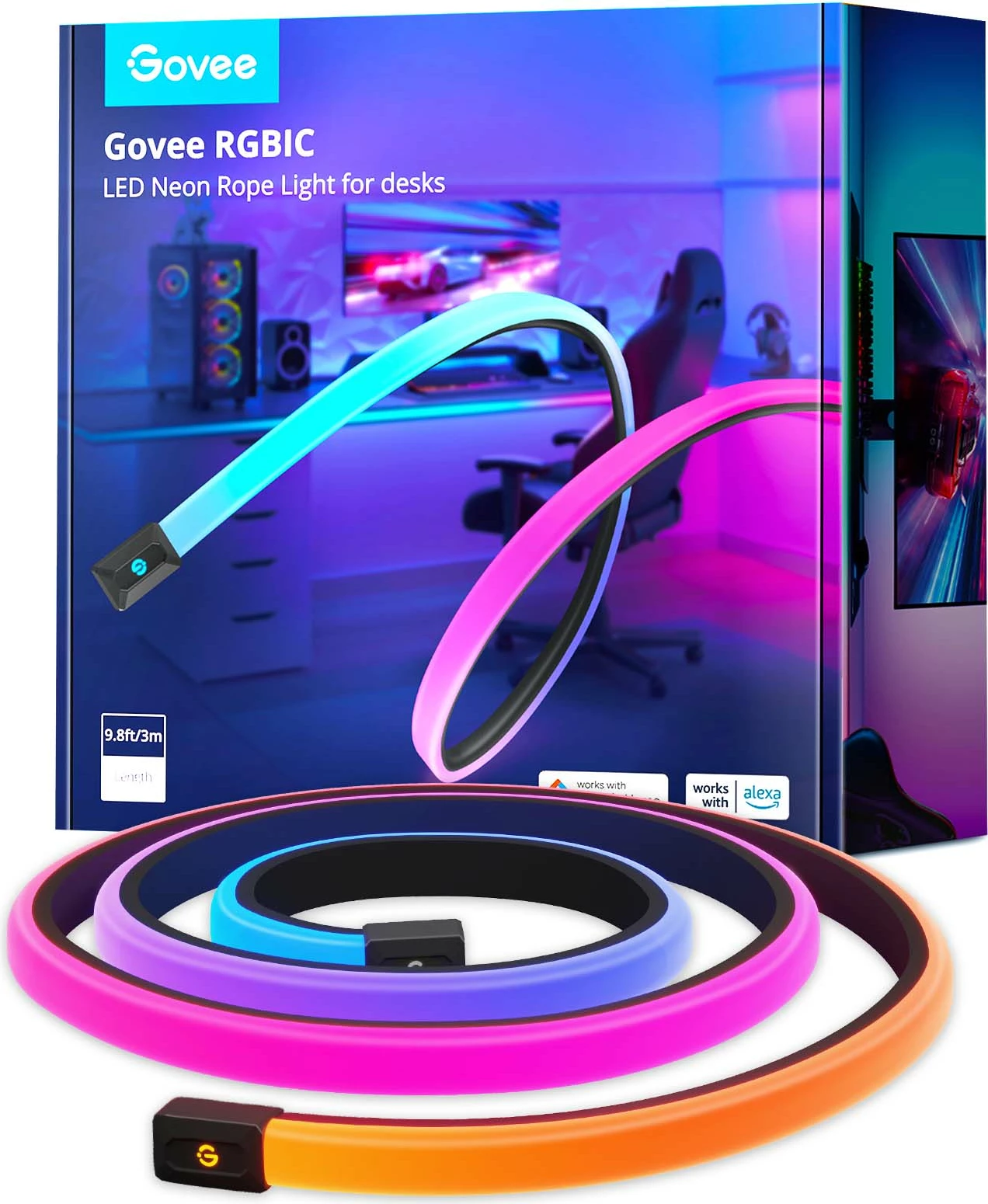 Shirit neon LED Govee H61C3 3m RGBIC Bluetooth, prizë EU