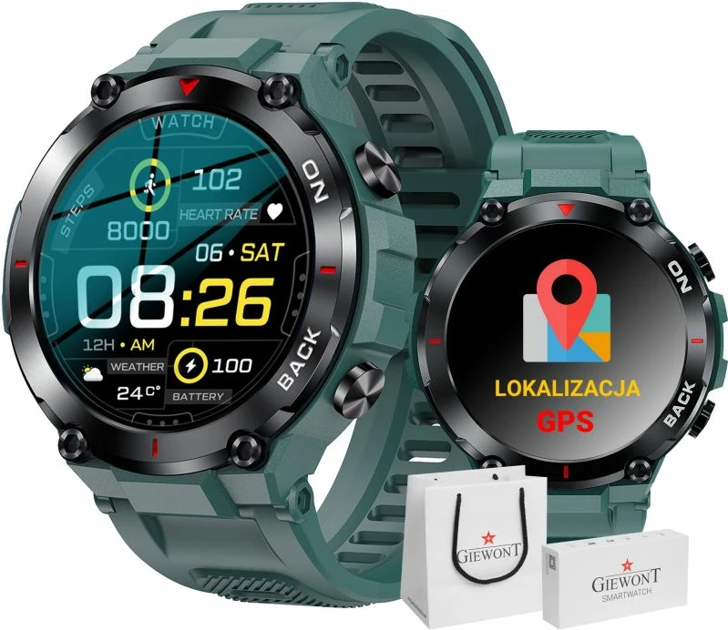 Smartwatch sportiv Giewont, jeshil