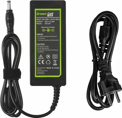 Karikues laptopi Green Cell PRO 65W, 20V 3.25A, për Lenovo IdeaPad/B560/B570/G530/G550/G560/G575/G580/G585/Z560/Z570/P580, i zi