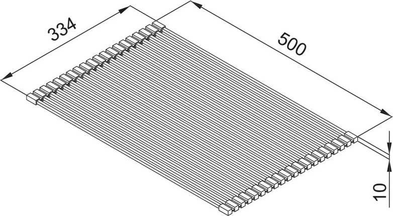 Aksesor për lavaman Elleci ARS023BK, 33.4 x 50 x 1 cm