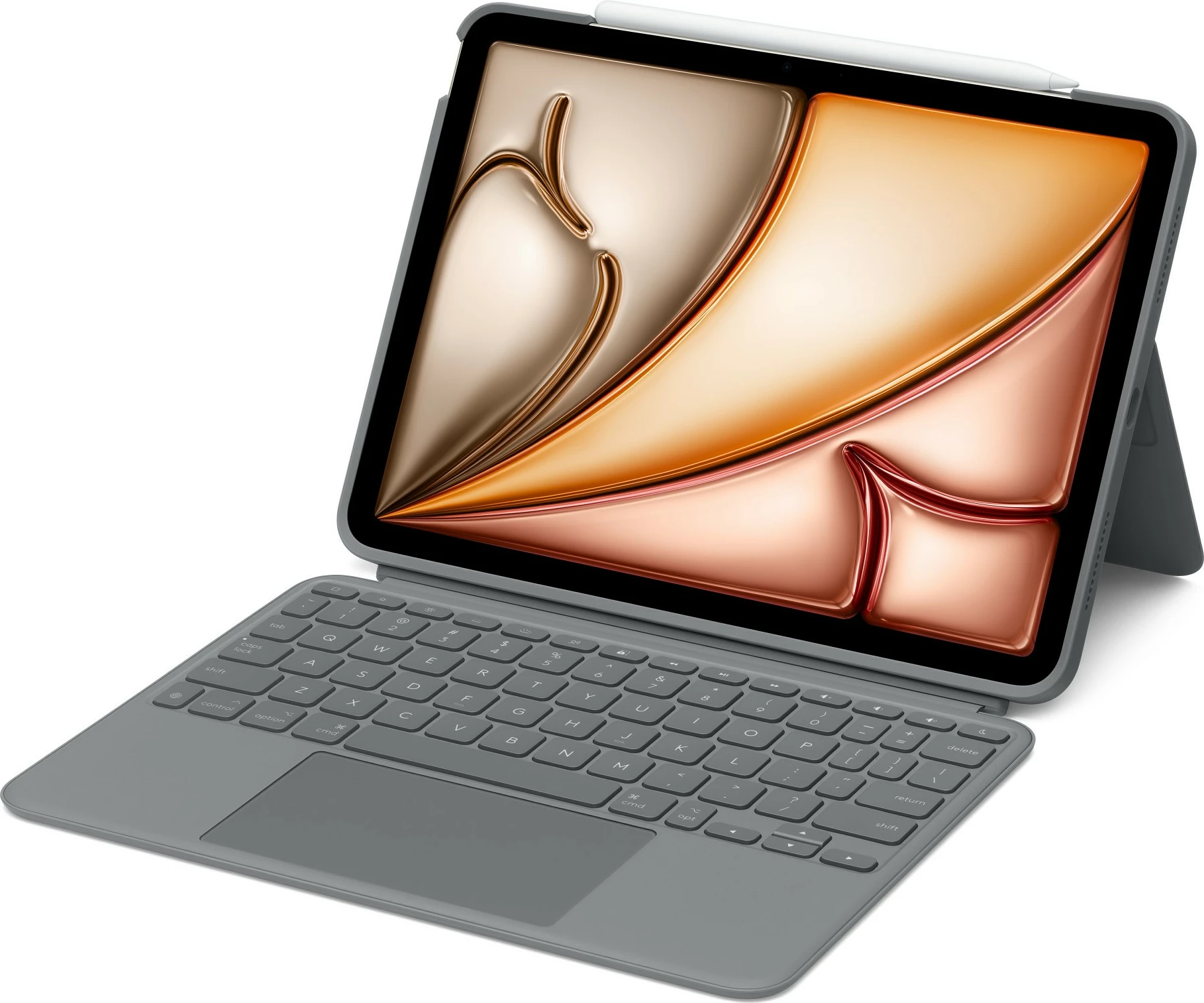 Tastierë Logitech për iPad Air 11-inch, QWERTY, me Trackpad, Gri