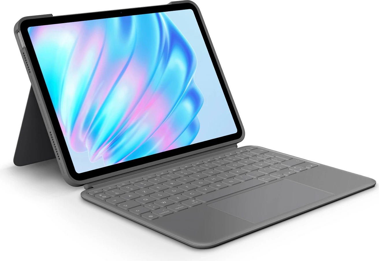 Tastierë Logitech për iPad Air 11-inch, QWERTY, me Trackpad, Gri
