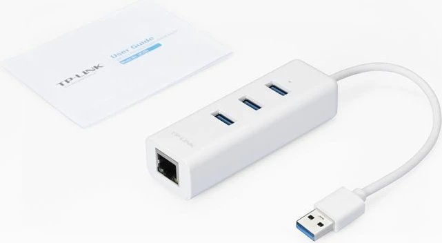 HUB USB 3.0 TP-LINK UE330, 3 porta USB + adapter Gigabit Ethernet RJ45, i bardhë