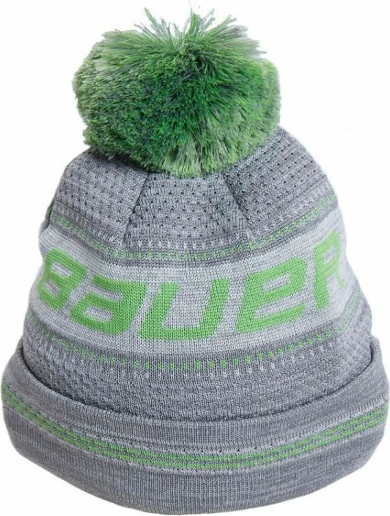 Kapelë dimërore për fëmijë Bauer, gri dhe e zezë