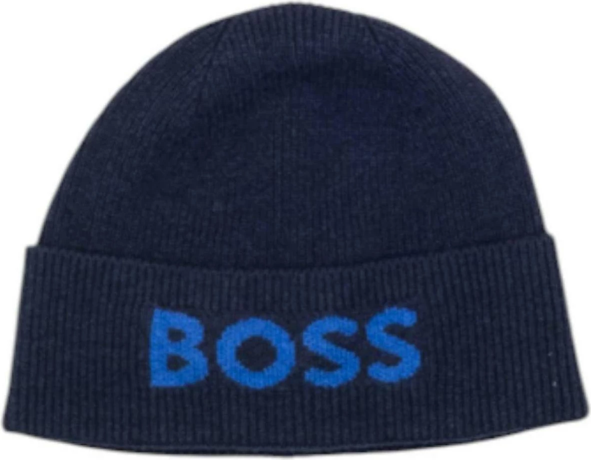 Kapelë dimri për meshkuj BOSS Elios_Hat 10274291 01 50548777, e kaltër e errët