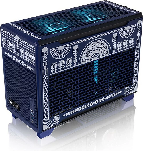 Kasë Thermaltake TR100 Koralie Edition, Mini-ITX Mini Tower, USB-C, Cobalt Blue