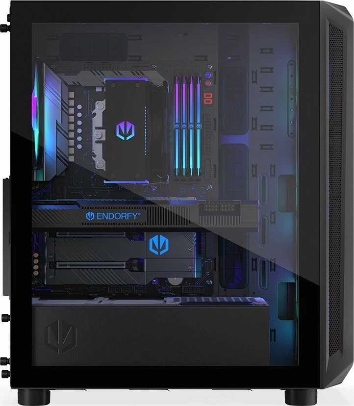 Kasë Endorfy Arx 500 ARGB EY2A011 Midi Tower ATX me xham të temperuar, 4x 140mm PWM ARGB fanë, Black