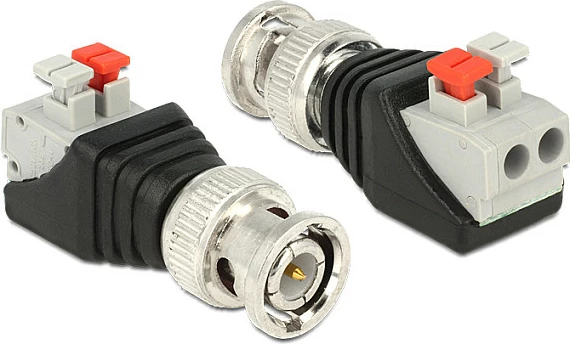 Adapter DeLOCK 65525, BNC mashkull në terminal bllok, Black/Silver