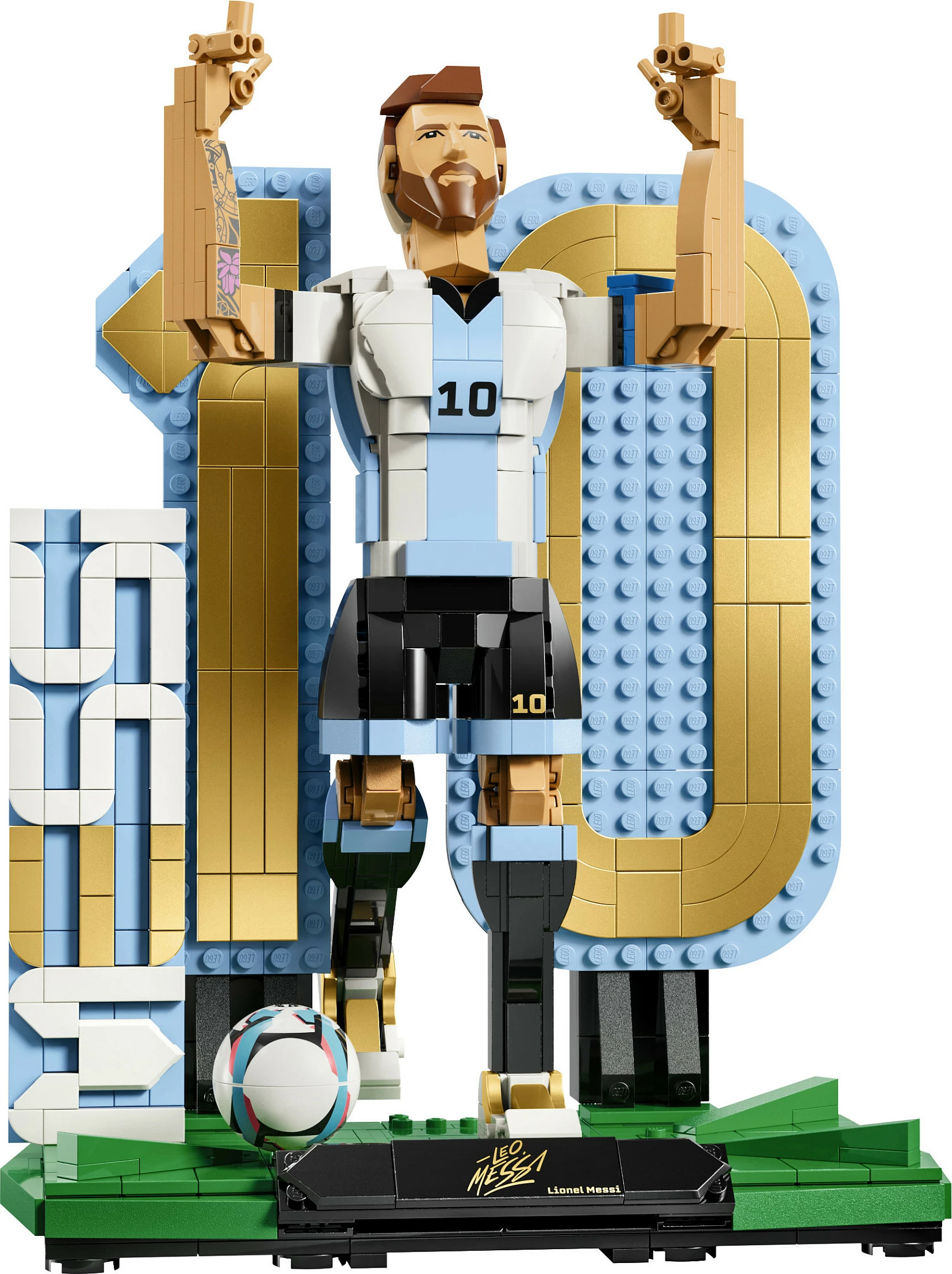 Set ndërtimi LEGO 43015 Lionel Messi – Football Legend, 958 pjesë, shumëngjyrësh