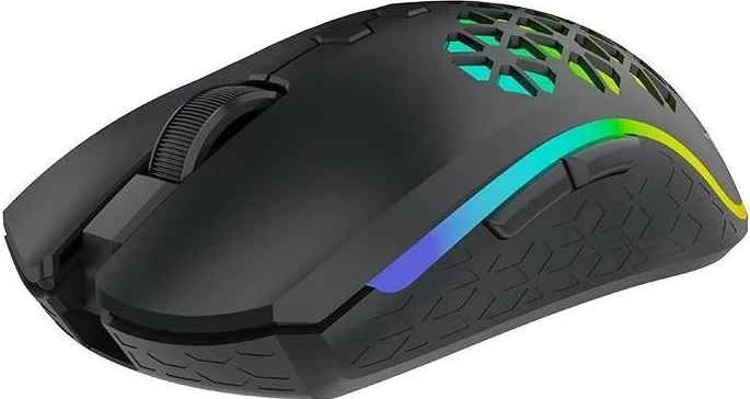 Maus ergonomik Aqirys Polaris, RGB, Dual Mode, i zi