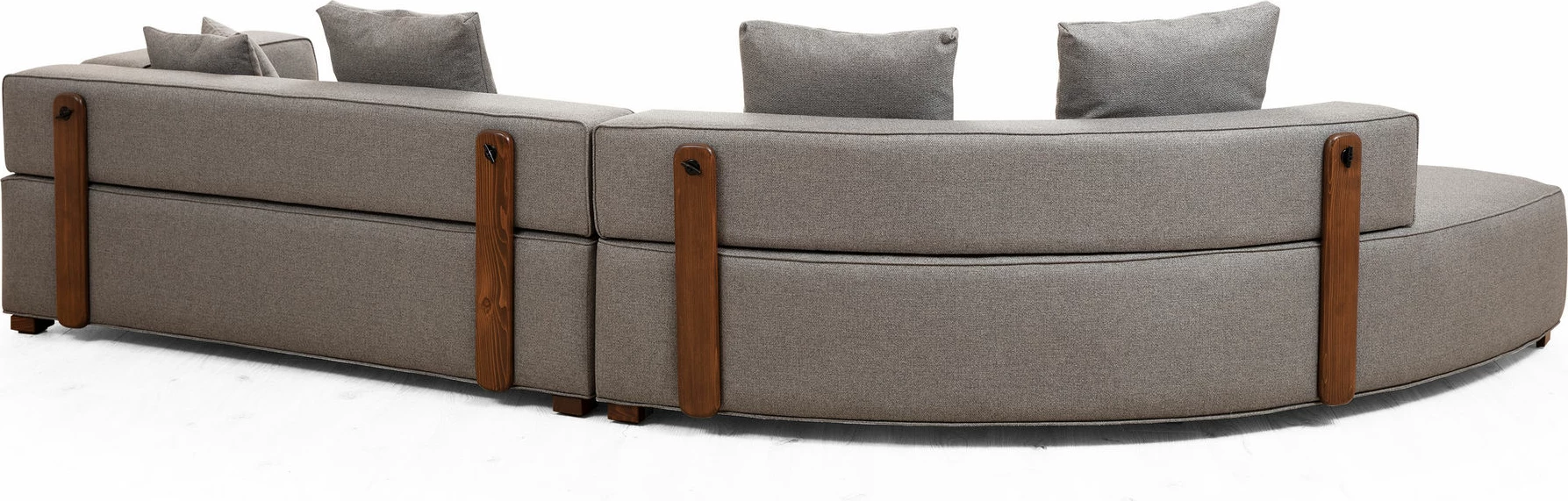 Kënd-sofa Atelier del Sofa, Gondol-1 (CHL-3R), ngjyrë gri