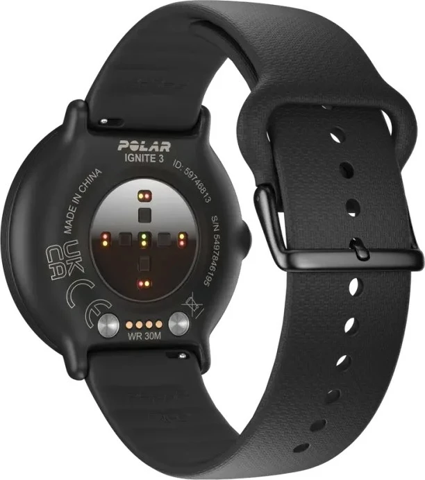 Smartwatch Polar IGNITE 3 S-L, 1.28" AMOLED, GPS, 5 ditë bateri, e zezë