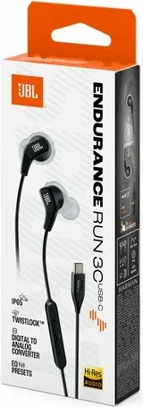 Kufje JBL Endurance Run 3C, me kabllo USB-C, Hi-Res Audio, IP65, Black/Grey