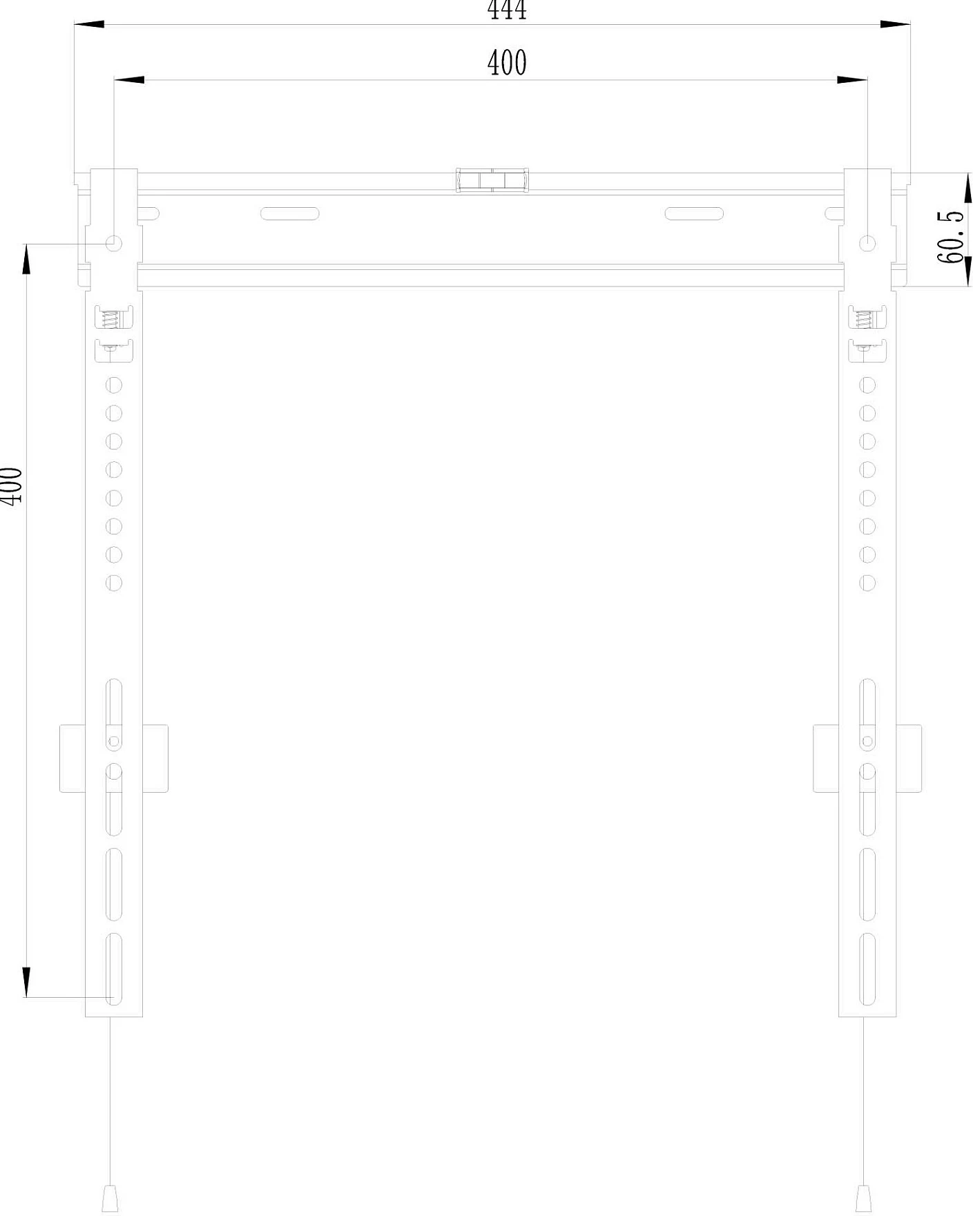 Mbajtëse muri për TV Equip, 32"-55", fikse, VESA 200x200-400x400, 55 kg, e zezë