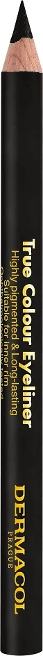 Laps për sy Dermacol True Colour Eyeliner Long-lasting Eye Pencil 01 Black për femra, 1 copë