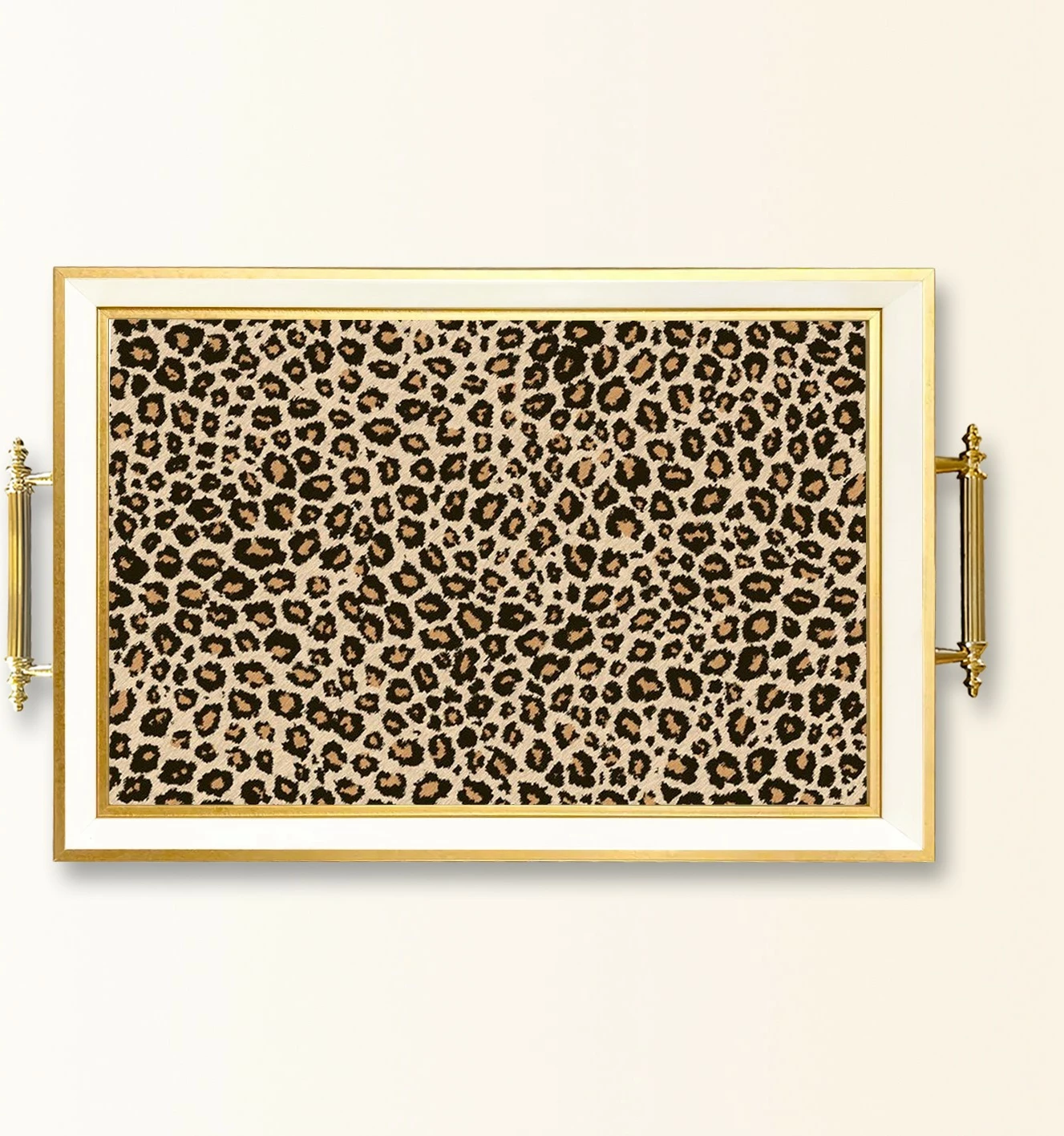 Tabaka dekorative prej qelqi, dizajn leopard, TPB9821