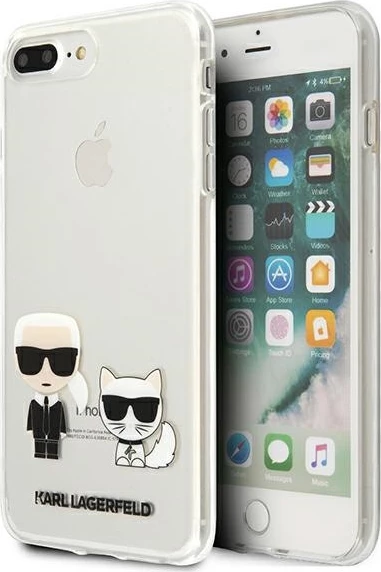 Mbështjellës Karl Lagerfeld Karl & Choupette për iPhone 7/8 Plus, Transparent
