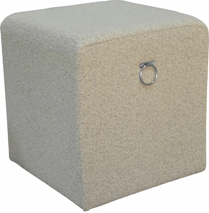 Stool Rich, bezhë-argjend, 40x40x43cm