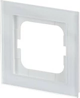 Kornizë mbulese BUSCH-JAEGER BJ 1721-280, 1-fishe, Busch-axcent, 91x91 mm, e bardhë (white glass)