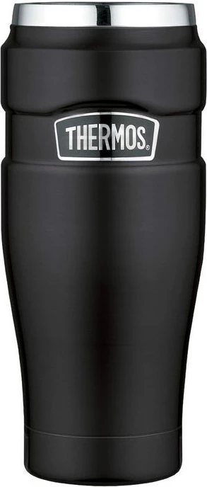 Termos Thermos 470 ml, çelik inox, i papërshkueshëm nga uji, i errët
