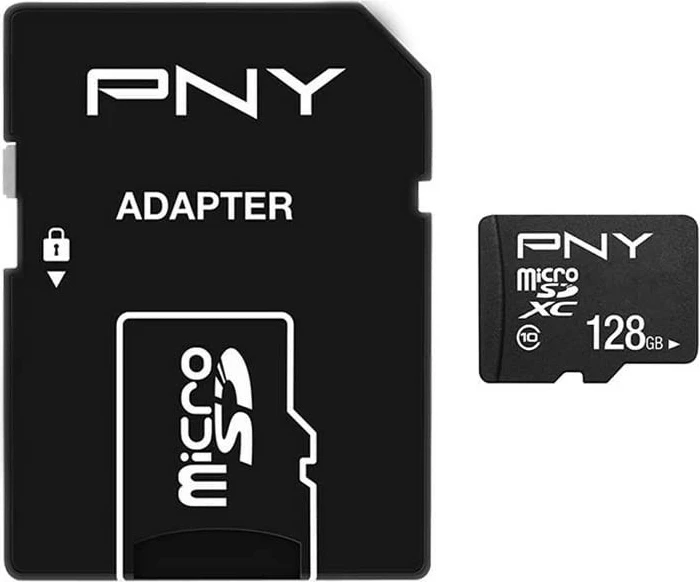 Kartelë memorie microSDXC PNY P-SDU12810PPL-GE, 128GB me adapter SD