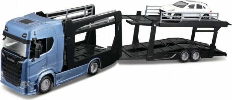 Model kamioni transportues Bburago Scania 770S 31467 1:43, 43 cm, metal me pjesë plastike, blu