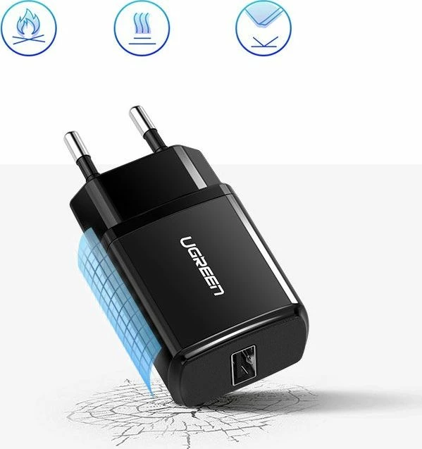 Karikues rrjeti Ugreen 76197, 10W, 1x USB-A, 2.1A, i zi