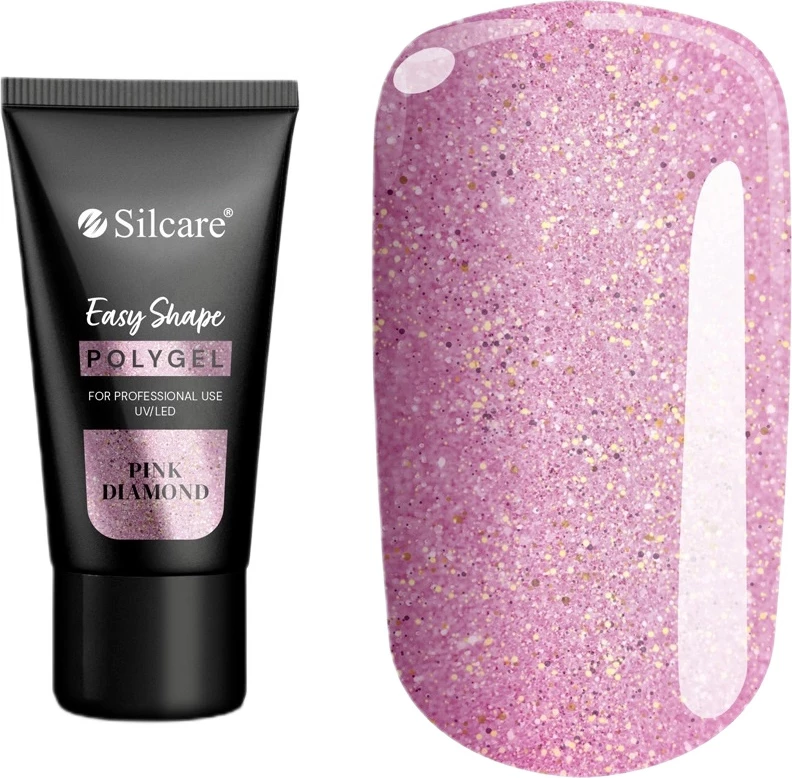 Polygel për thonj Silcare Easy Shape për femra Pink Diamond 30g