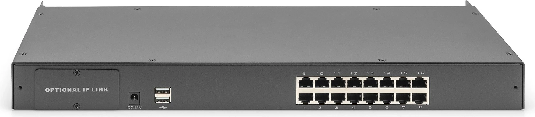 KVM Switch Digitus 16-Port, Cat.5, për konsolë modulare, zi