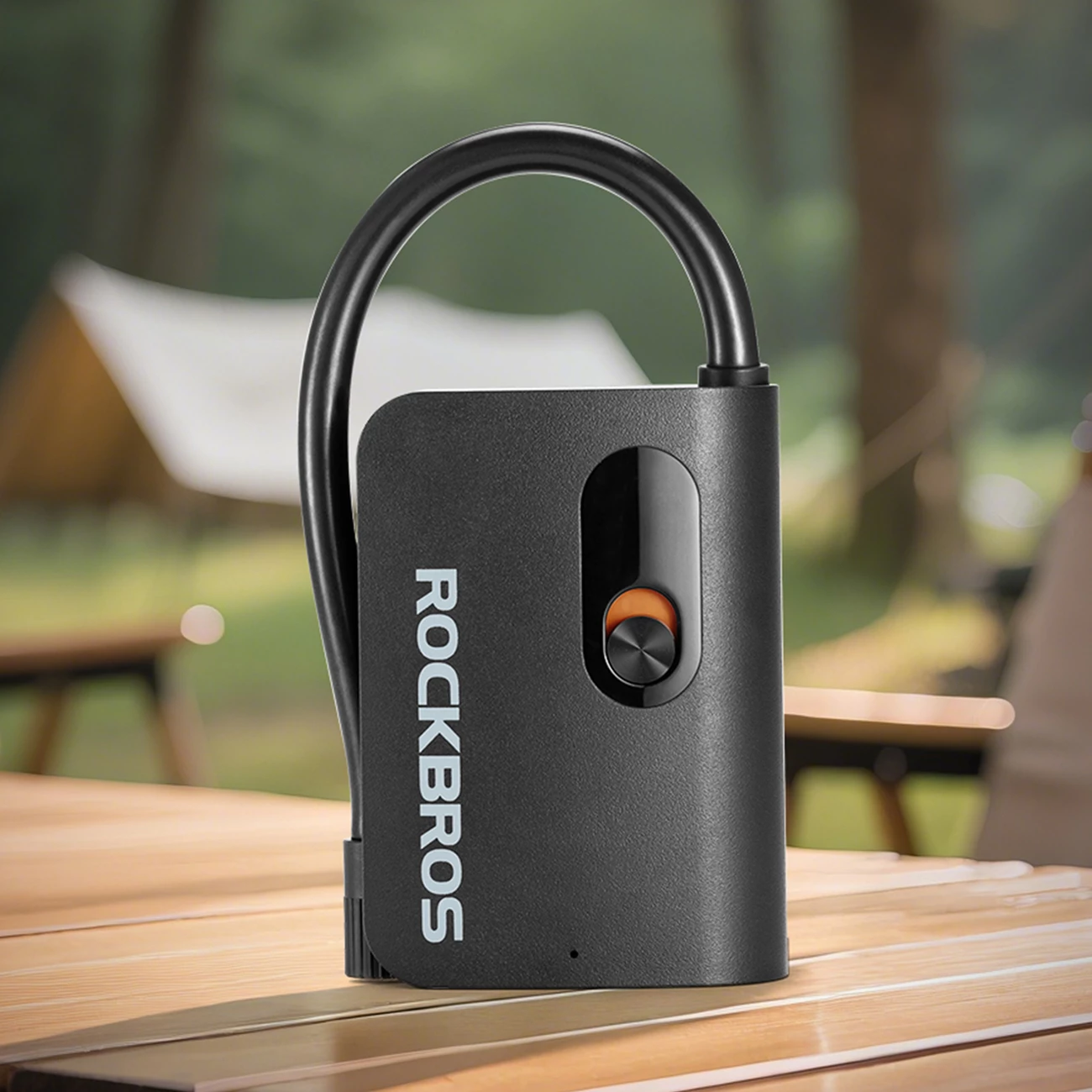 Pompë elektrike pa kabllo Rockbros L1 Mini 70 PSI USB-C zorrë 200 mm Schrader/Presta e zezë
