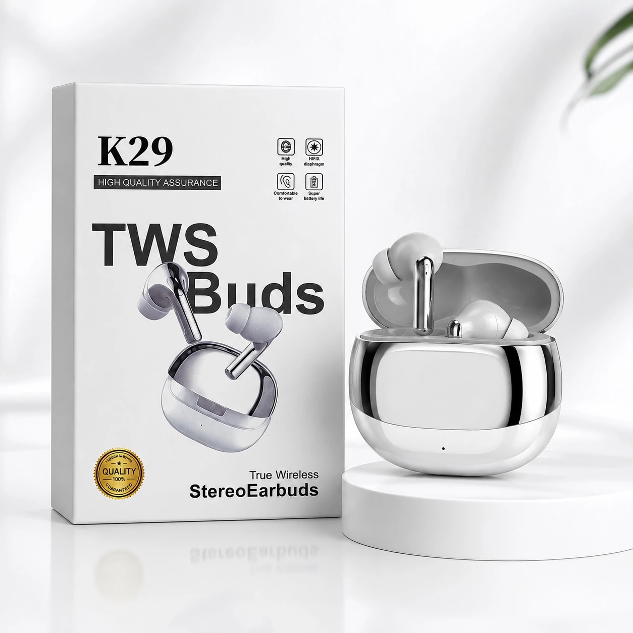 Kufje Wireless K29 TWS Buds me Kuti Karikimi