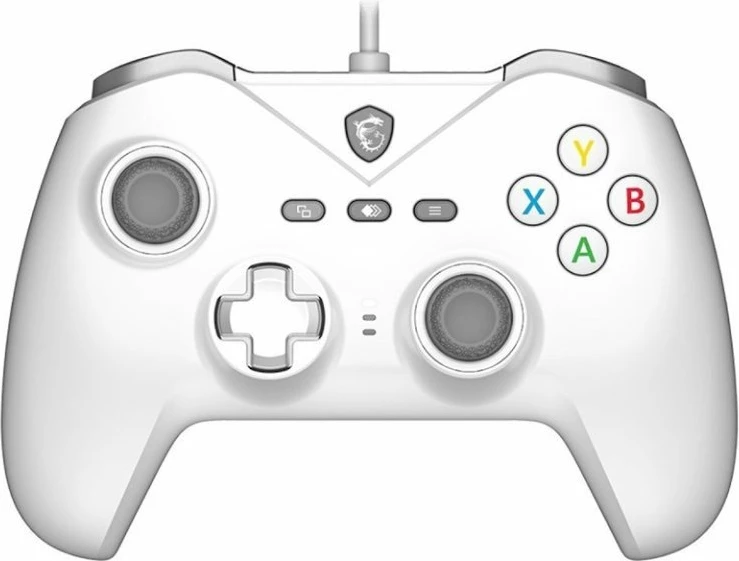 Gamepad MSI Force GC200, USB me kabllo 2 m, për PC dhe Android, Hall-effect triggers, me vibrim, i bardhë