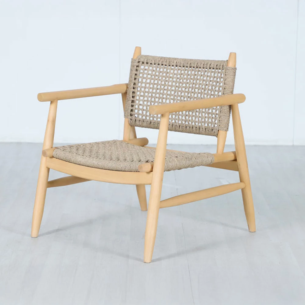 Karrige e ulët LALOU, natyrale, 73.5x67x80cm