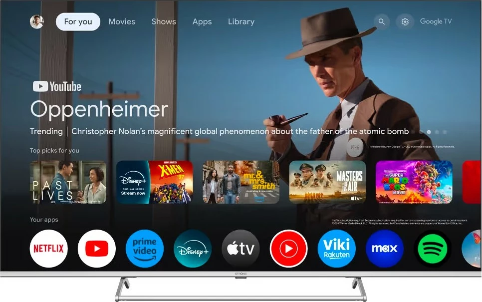 Smart TV STRONG SRT65UG8773C, 65 inç, QLED, 4K Ultra HD, Wi-Fi, argjendtë