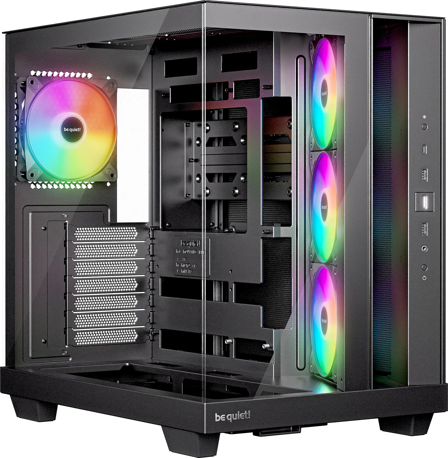 Kasë Be Quiet! Light Base 500 LX midi, e zezë, me RGB