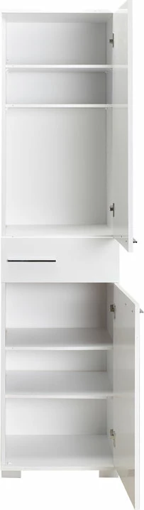 Dollap me sirtarë, ngjyrë e bardhë me shkëlqim, 45x40x188cm