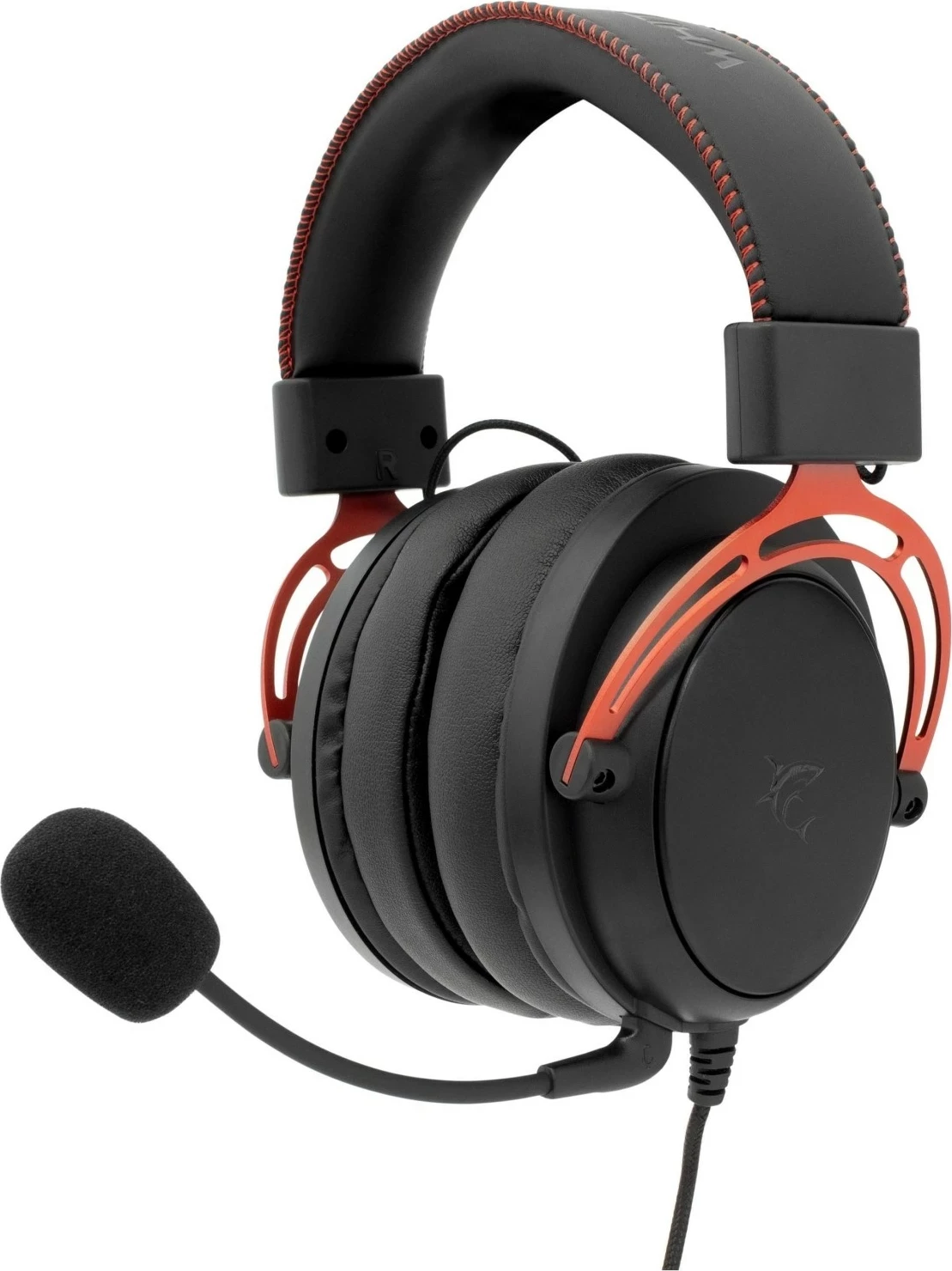 Kufje gaming White Shark GH-2341 Gorilla, 3.5mm, me mikrofon, të zeza/kuqe