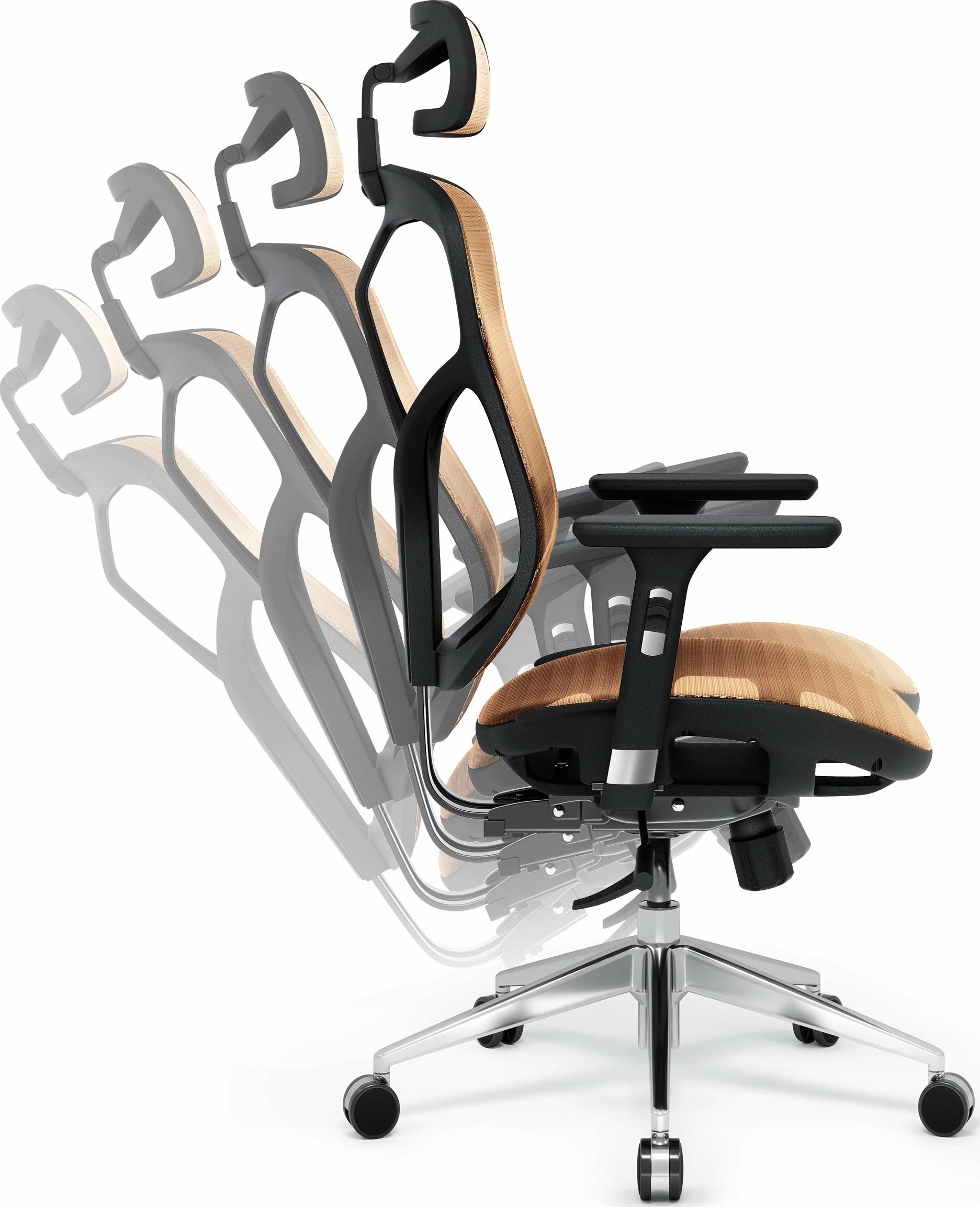 Karrige zyre ergonomike Diablo Chairs V-Basic, 140 kg, portokalli