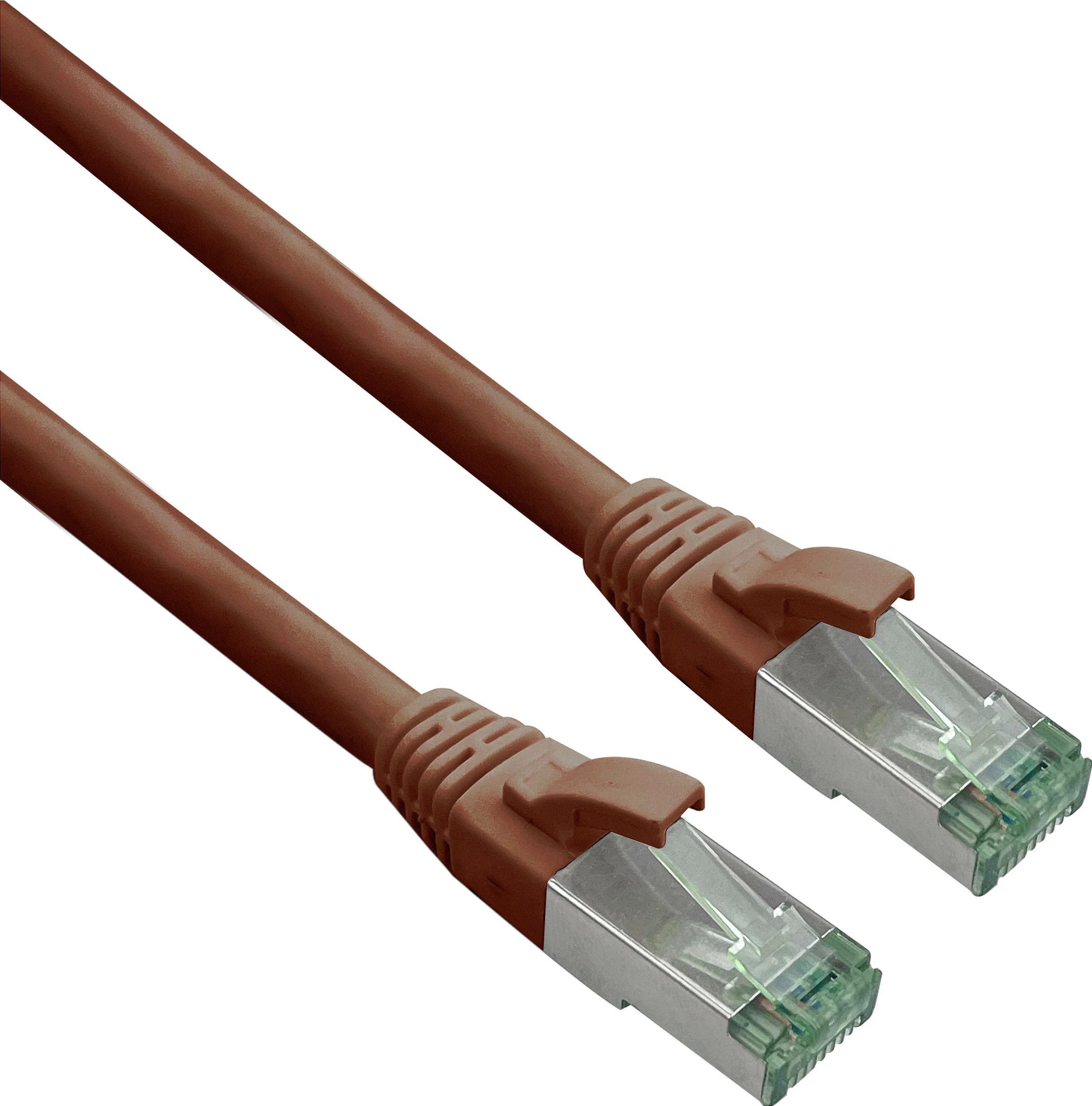 Kabl rrjeti Helos Cat7 S/FTP 3m RJ-45, super fleks, kafe