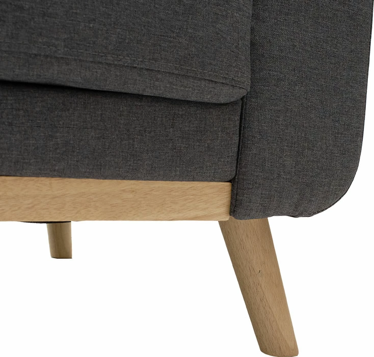 Divan-tresh shtrat Carmelo ngjyrë gri e errët 214x80x86cm