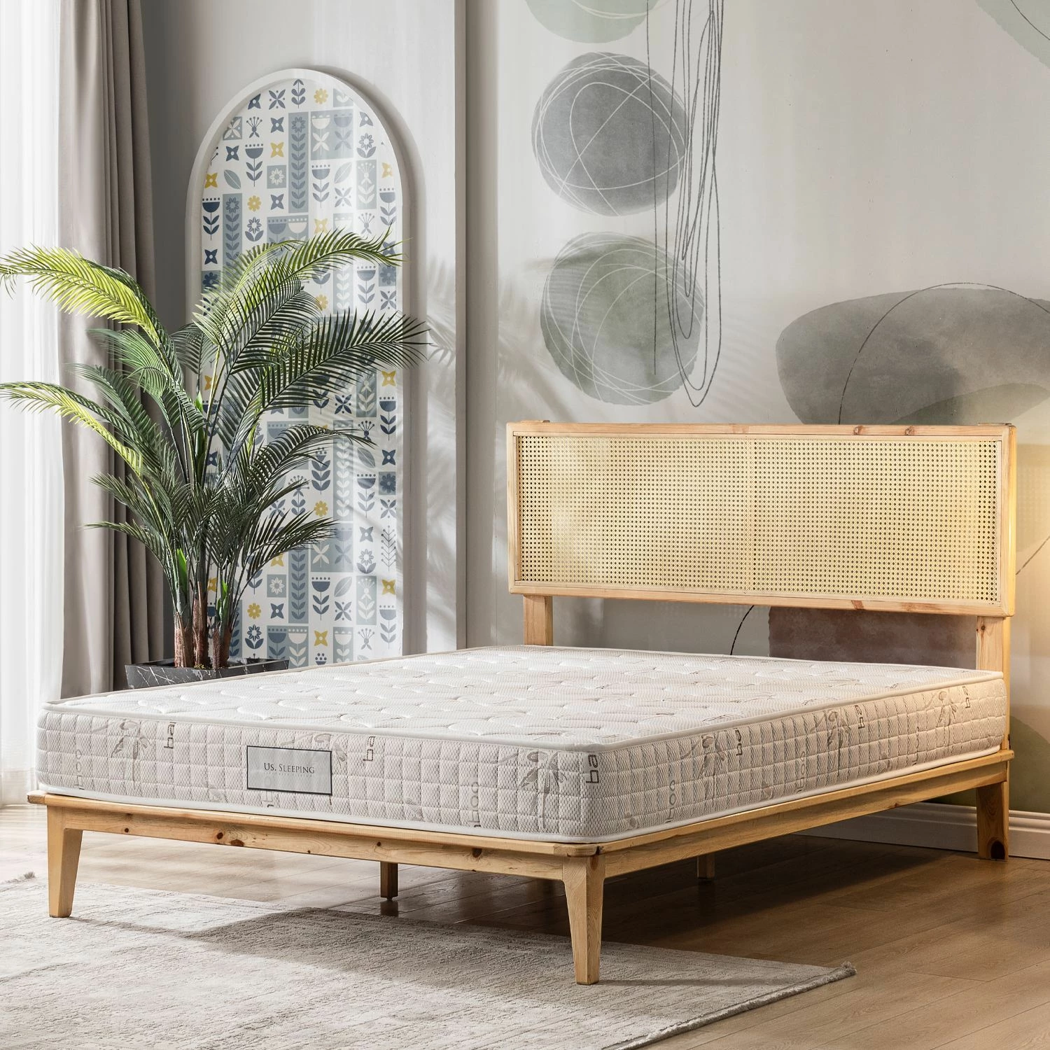 Dyshek Skye Decor ekonomik, ngjyrë kafe e çelët, 180x200cm