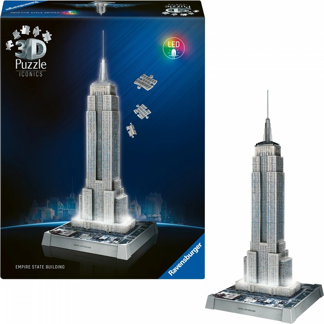 Puzzle 3D Ravensburger Empire State Building, 241 pjesë, me LED