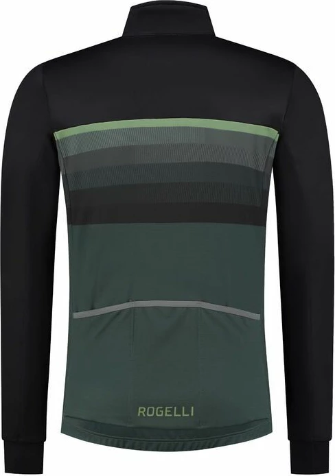 Jakne dimri për meshkuj Rogelli, e zezë dhe e gjelbër