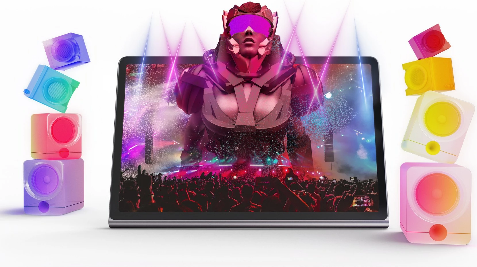 Tablet Lenovo Tab Plus 8GB 128GB luna grey me mbështjellës