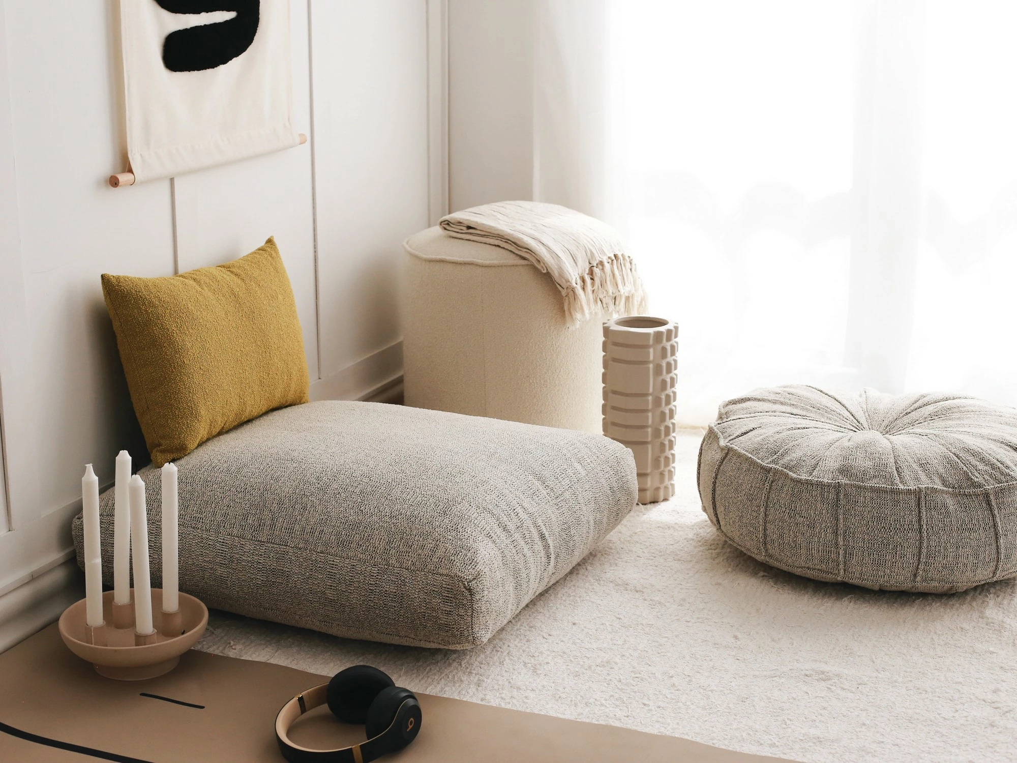 Jastëk Atelier del Sofa, TEDDY, ngjyrë gri, 70x27x70cm