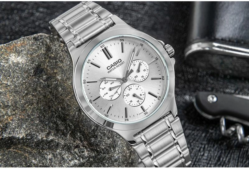 Orë dore për meshkuj CASIO, argjend