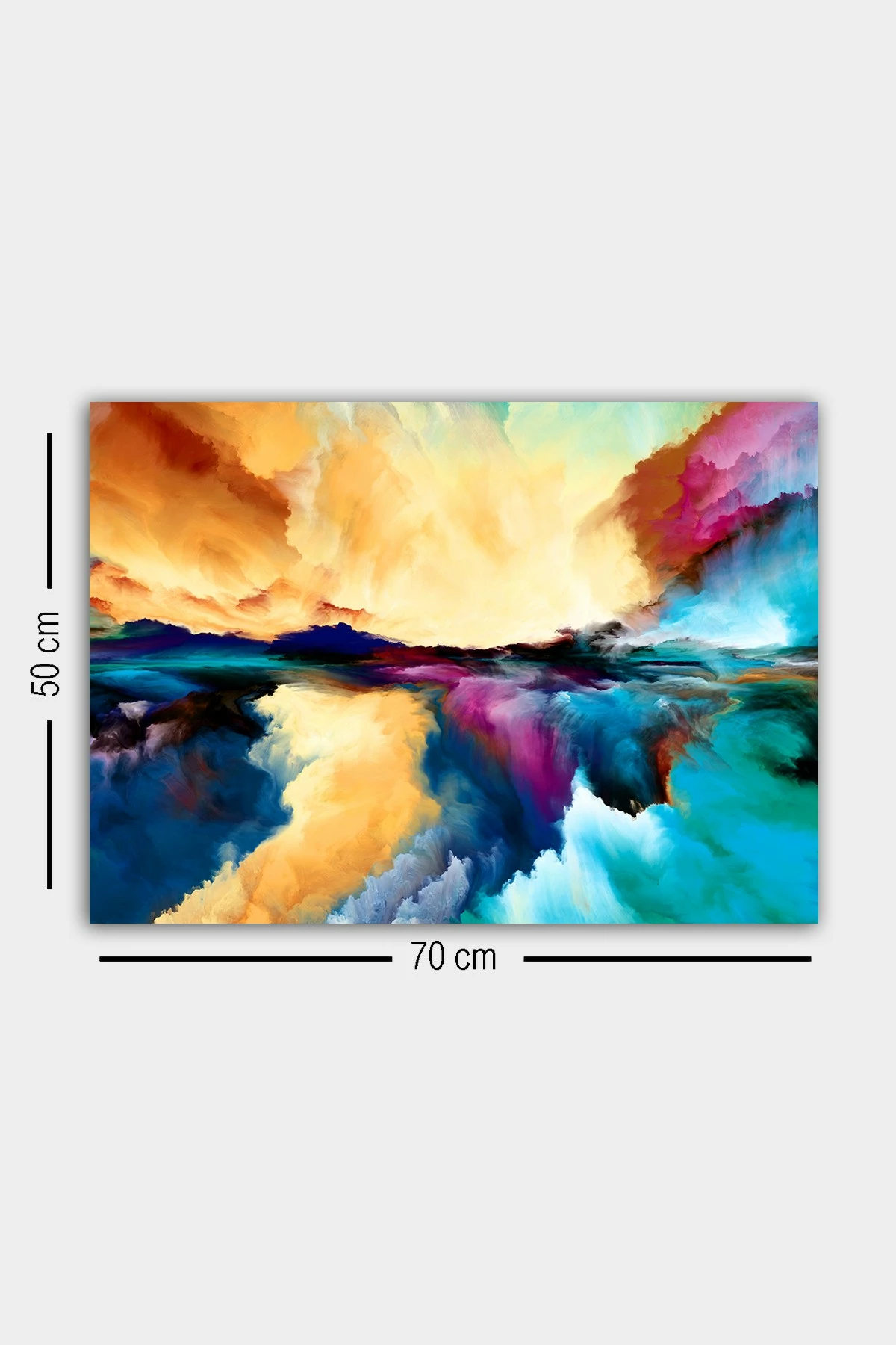 Pikturë dekorative në kanavacë, shumëngjyrëshe, 50x70cm, kornizë druri