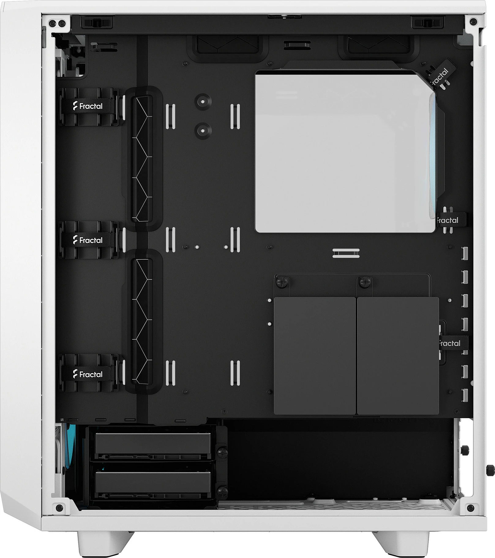 Kasë Fractal Design Meshify 2 Compact RGB, Midi Tower, Tempered Glass, e bardhë