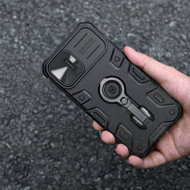 Maskë telefoni Nillkin CamShield Armor Pro iPhone 14 Plus, kaltër [Ngjyra: Kaltër]