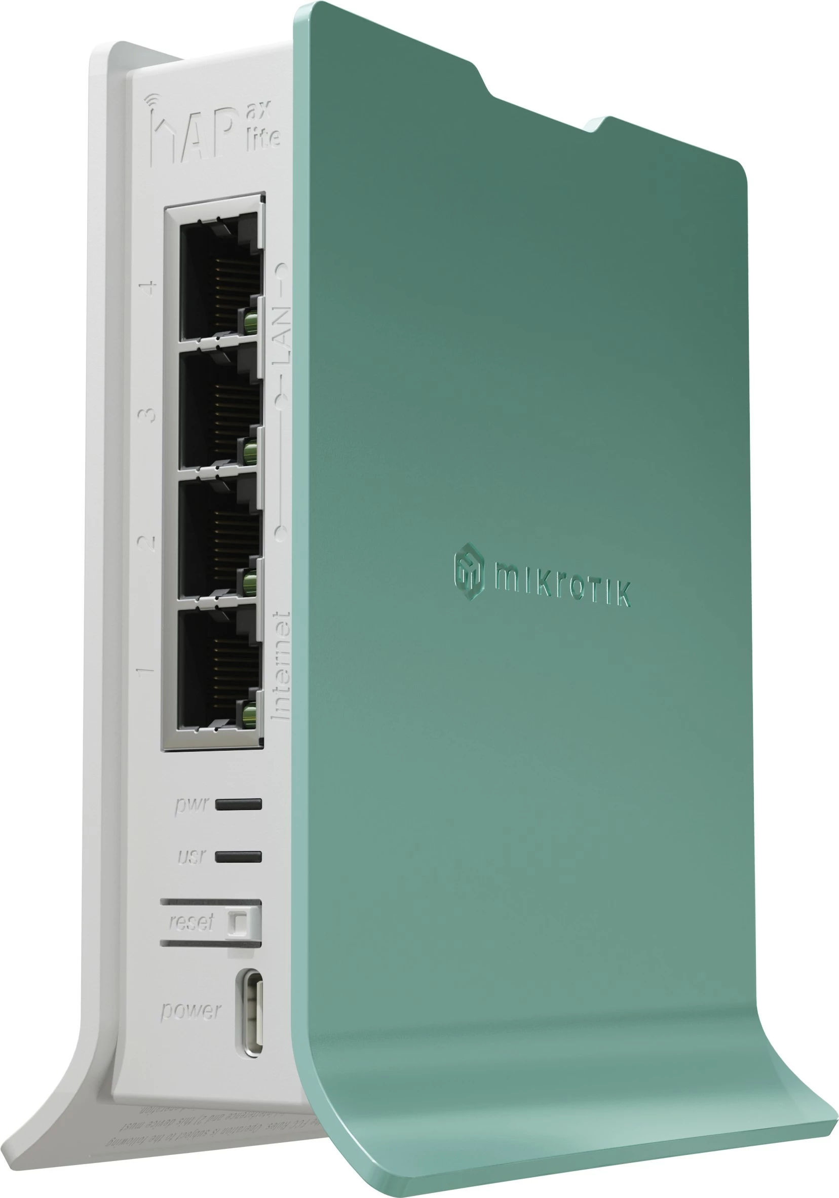 Router MikroTik hAP ax lite, Wi-Fi 6, Single-band (2.4 GHz), Ethernet LAN, Gjelbër, Bardhë